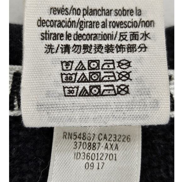 VS PINK VICTORIA'S SECRET BLACK PULLOVER SWEATSHIRT STRIPED SLEEVES SIZE MEDIUM - Picture 6 of 10